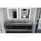 Castello Usa Nile 84-inch Black Vanity Set with Gray  Top and Chrome Handles CB-MC-84BLK-CHR-2053-GR - alternate 6